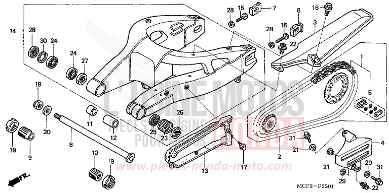 BRAS OSCILLANT (VTR1000SP2/3/4/5/6) von VTR1000 SP-2 BLACK (NH1E) von 2004